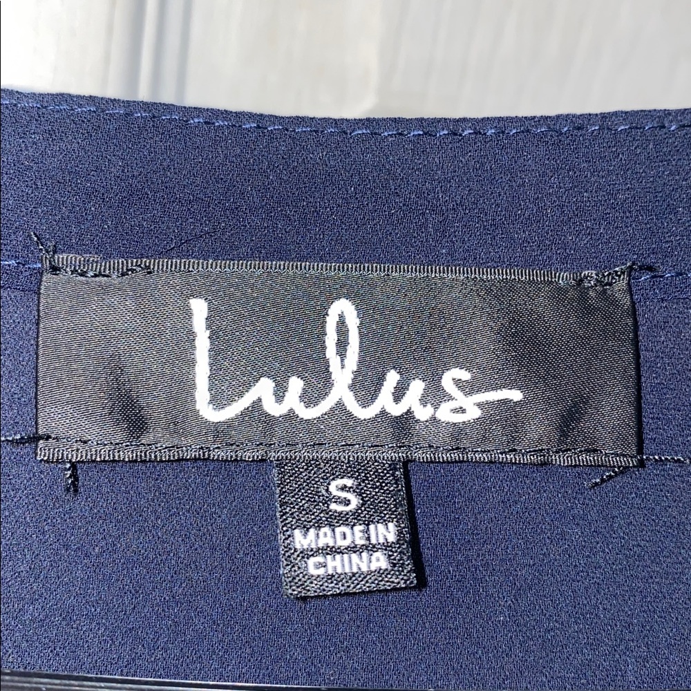 Lulu's Navy Blue Blouse - Picture 12 of 14